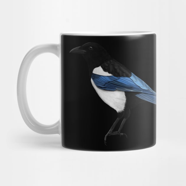 Magpie Bird Watching Birding Ornithologist Gift by jzbirds